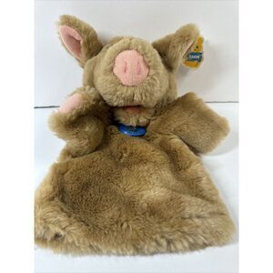 Dakin Super Nature Puppets Plush Pig‎ Penrod 11" Vintage Tag Hand Puppet 1984